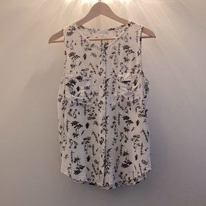 Floral Club Monaco 100% silk tank blouse
